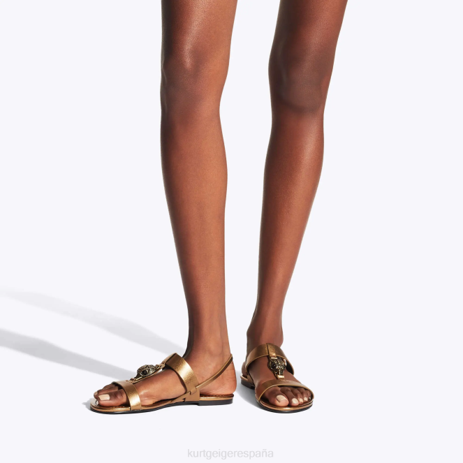 Kurt Geiger mujer sandalia plana london hampton 2LPR430 | calzados bronce